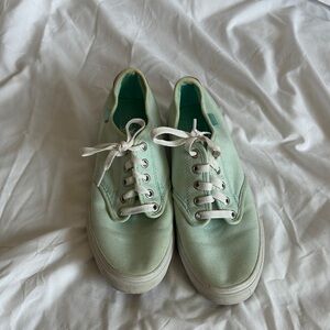 Mint Green Vans Canvas Sneakers